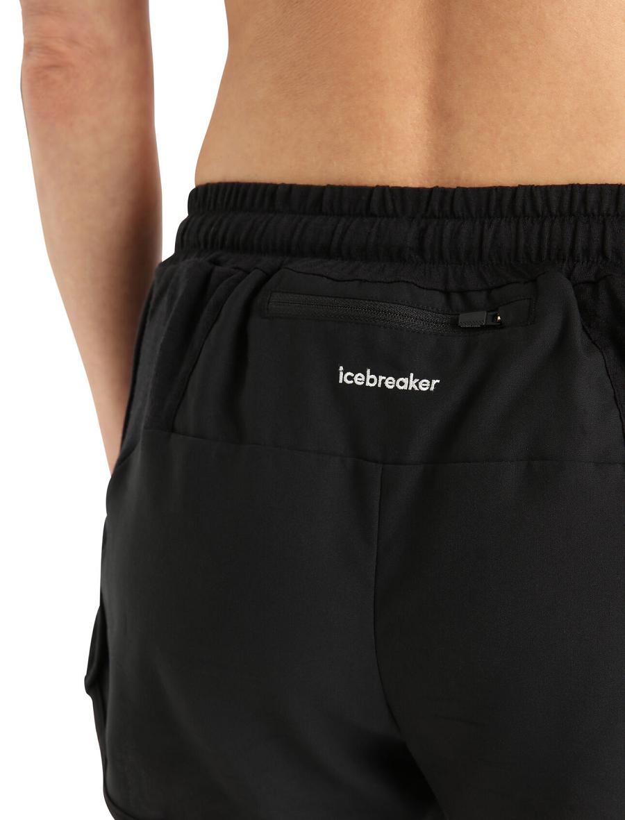 Women's Icebreaker ZoneKnit™ Merino Shorts Black | CA 1442RVDW